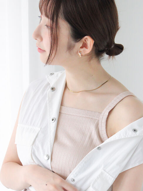 Te chichi TERRASSE「ラメ混ワイドリブキャミソール」|キャミソール|