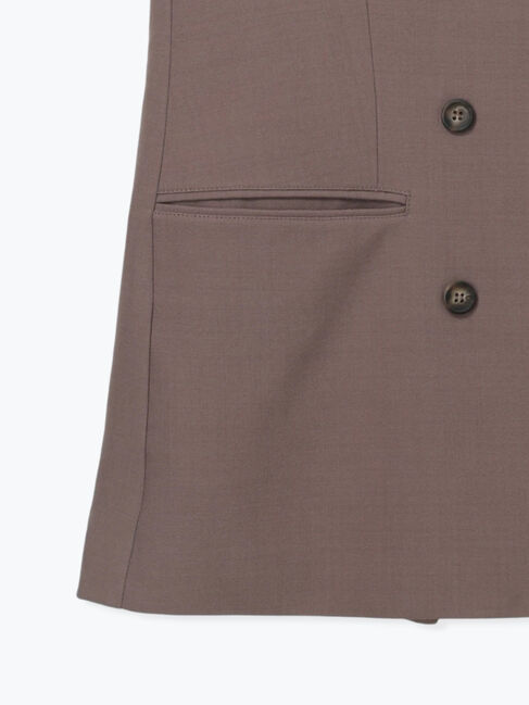 Te chichi「ノーカラーダブルブレストジレ」|ダウンベスト・ベスト|