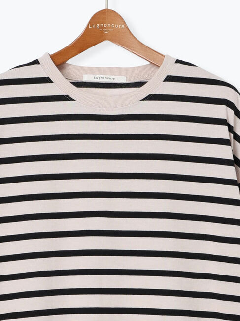 Lugnoncure「無地/ボーダー天竺長袖カットソー」|Tシャツ・カットソー|