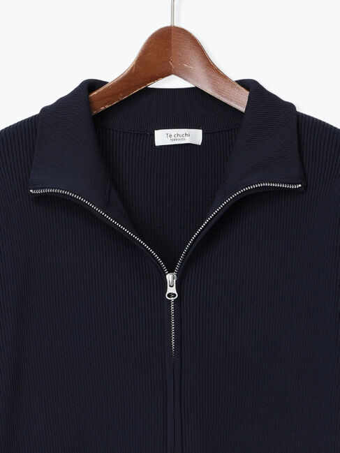 Te chichi TERRASSE「Wジップハイネックリブカーディガン」|カーディガン|