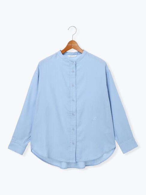 Lugnoncure「刺繍入りバンドカラーシャツ」|シャツ・ブラウス|