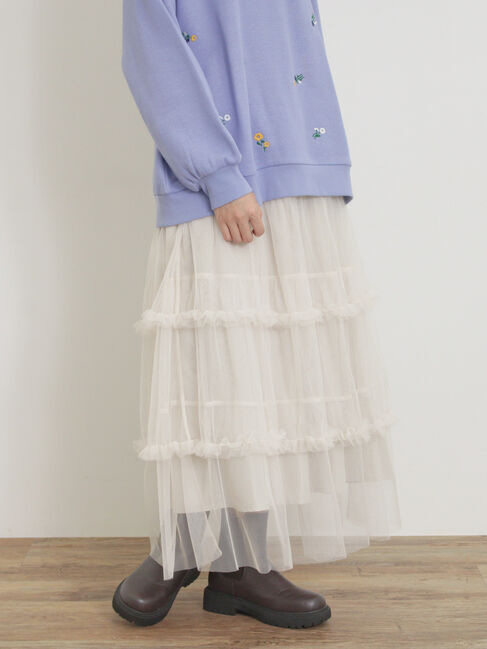 Samansa Mos2「チュールフリルスカート」|スカート|