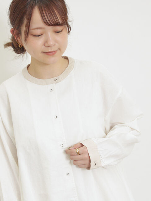 Samansa Mos2「柄アソートクレリックチュニック」|シャツ・ブラウス|