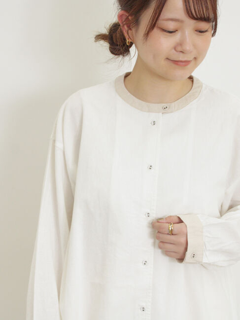 Samansa Mos2「柄アソートクレリックチュニック」|シャツ・ブラウス|