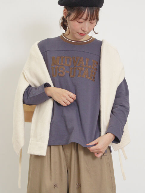 Samansa Mos2「ワッペンロゴスウェット」|Tシャツ・カットソー|