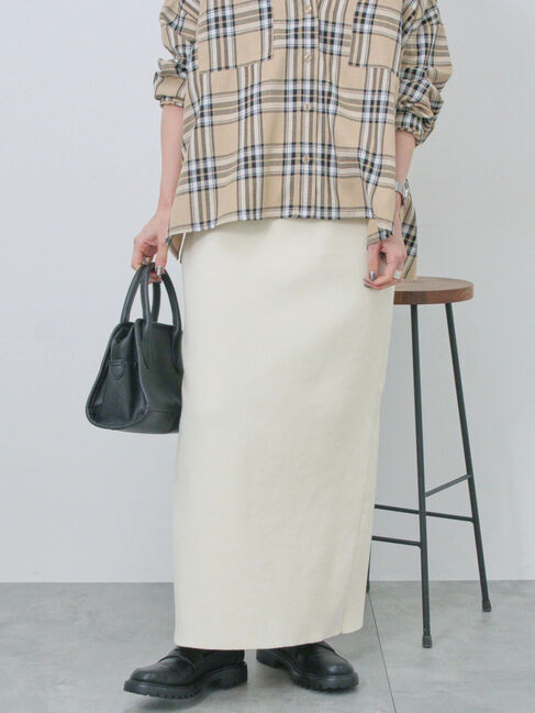 Samansa Mos2 blue「◎ニットタイトスカート」|スカート|