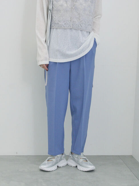 Samansa Mos2 blue「【イージーケア・吸水速乾】マルチスタイルテーパードパンツ」|その他|