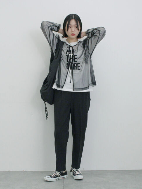 Samansa Mos2 blue「【イージーケア・吸水速乾】マルチスタイルテーパードパンツ」|その他|