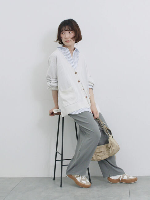 Samansa Mos2 blue「【接触冷感】マルチスタイルシャツ」|シャツ・ブラウス|