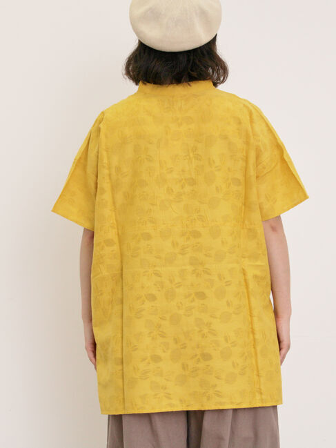 Samansa Mos2「レモン柄ジャカードチュニック」|シャツ・ブラウス|