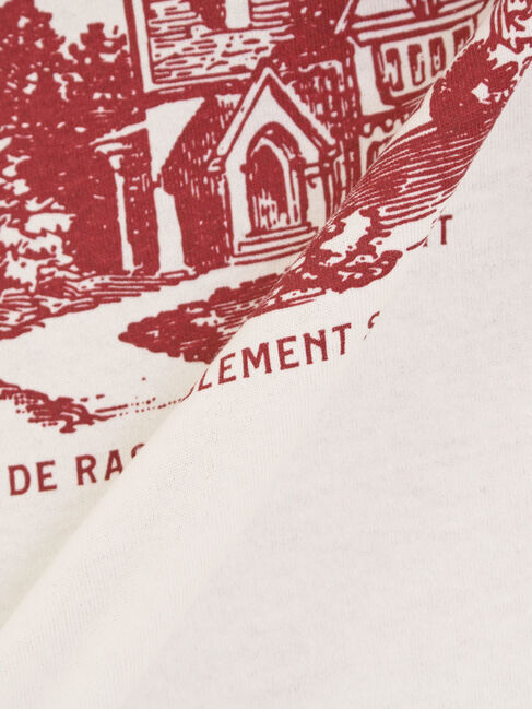 Samansa Mos2「建物プリントTシャツ」|Tシャツ・カットソー|