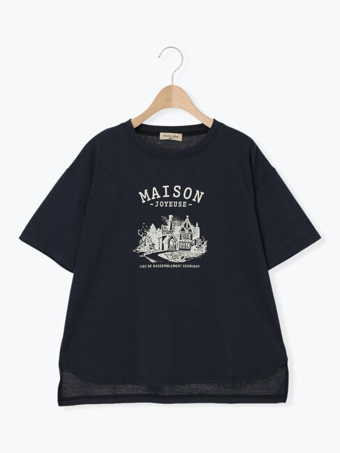 Samansa Mos2「建物プリントTシャツ」|Tシャツ・カットソー|