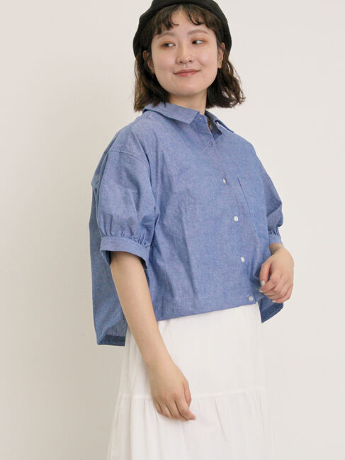 Samansa Mos2「ショート丈シャツ」|シャツ・ブラウス|