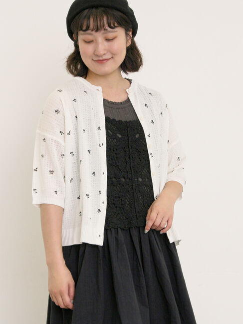 Samansa Mos2「【S/Mサイズ】かぎ針編み風ビスチェワンピース」|ワンピース|