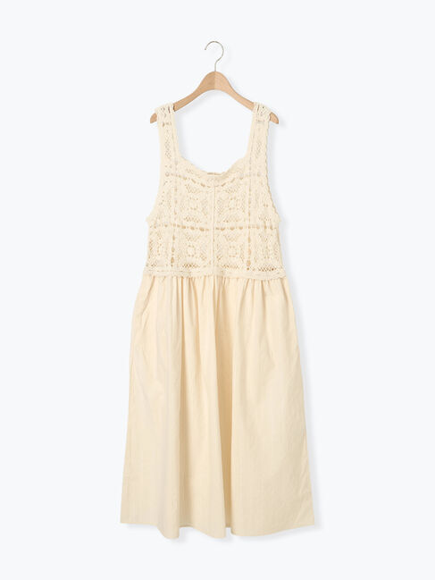 Samansa Mos2「【S/Mサイズ】かぎ針編み風ビスチェワンピース」|ワンピース|
