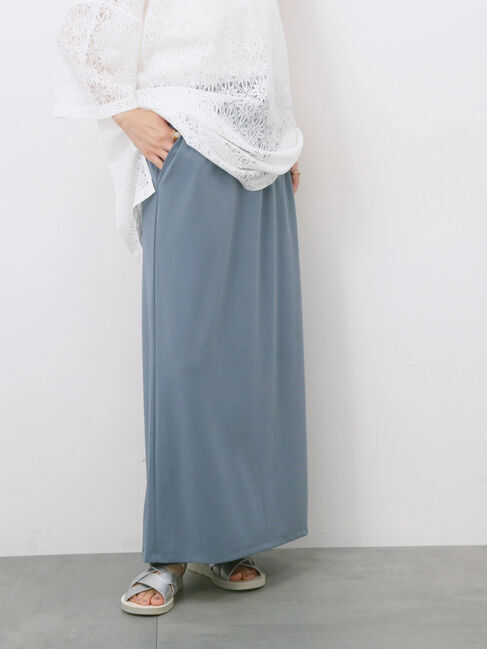 Samansa Mos2 blue「ポンチナロースカート」|スカート|