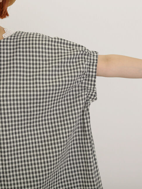 Samansa Mos2「袖口ギャザー前後2WAYチュニック」|シャツ・ブラウス|