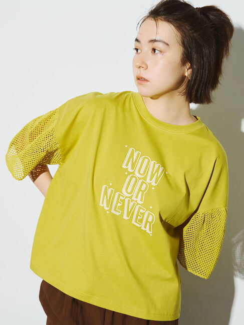 SM2「[接触冷感]袖メッシュプリントTシャツ」|Tシャツ・カットソー|
