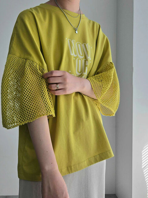 SM2「[接触冷感]袖メッシュプリントTシャツ」|Tシャツ・カットソー|