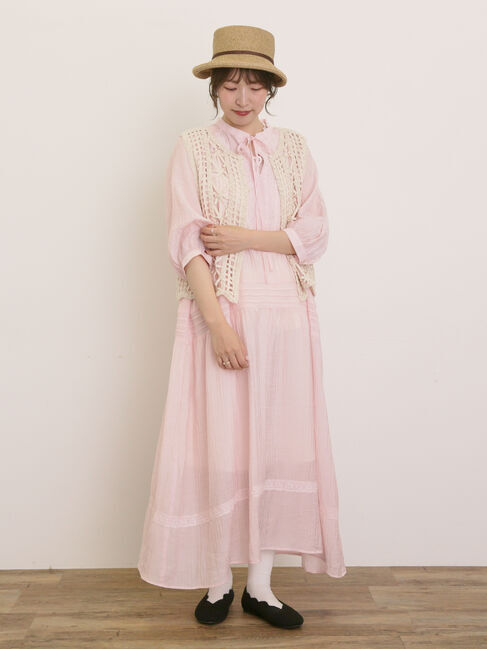 Samansa Mos2「【S/Mサイズ】◎レース切替ワンピース」|ワンピース|