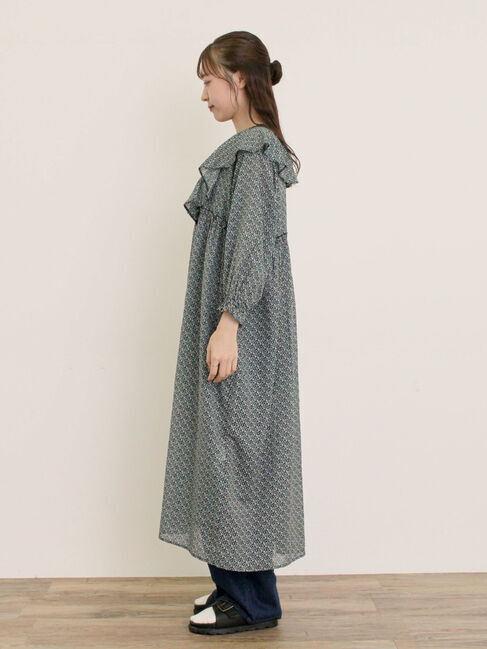 Samansa Mos2「【S/Mサイズ】柄アソート襟フリル2WAYワンピース」|ワンピース|