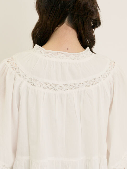 Samansa Mos2「レースティアードチュニックブラウス」|シャツ・ブラウス|