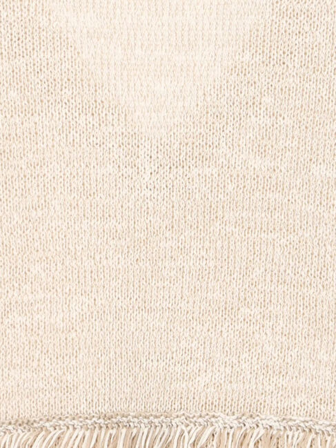 Samansa Mos2 blue「フリンジニットベスト」|ニット・セーター|