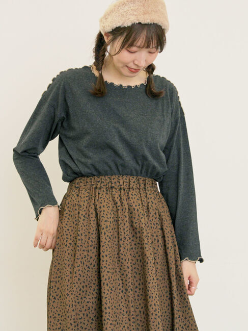 Samansa Mos2「[CYCLO]配色メロークルーネックカットソー」|Tシャツ・カットソー|