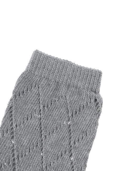 Samansa Mos2「ダイヤ柄透かし編みソックス」|ソックス|