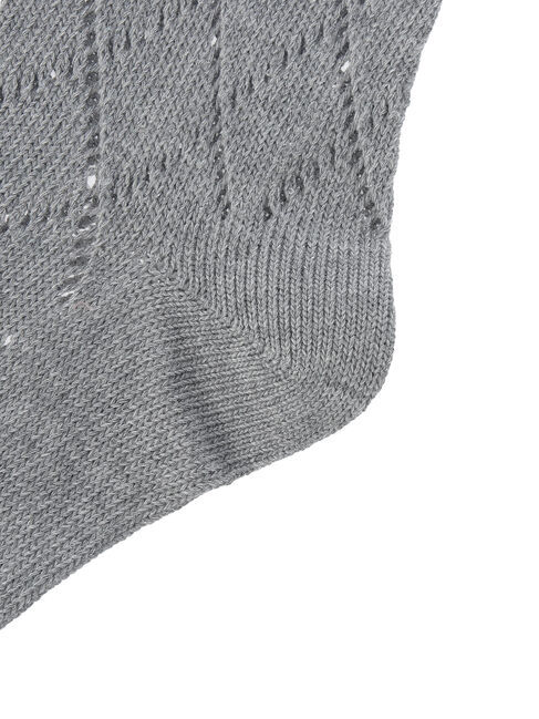 Samansa Mos2「ダイヤ柄透かし編みソックス」|ソックス|