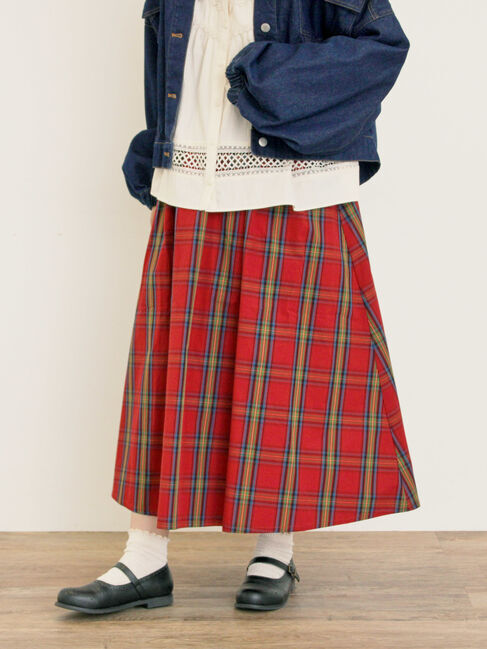 Samansa Mos2「柄アソートタックスカート」|スカート|