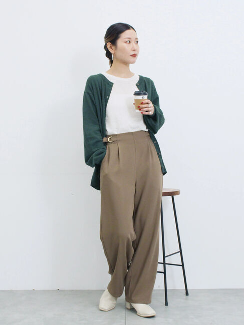 Samansa Mos2 blue「マルチスタイル前後2wayクルーネックカーディガン」|カーディガン|