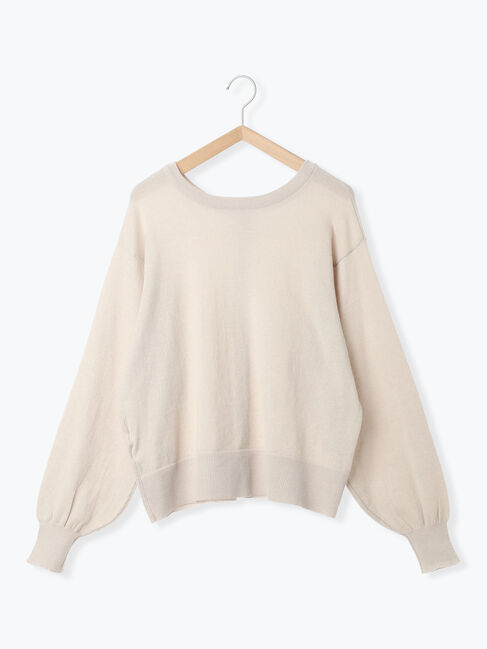 Samansa Mos2 blue「マルチスタイル前後2wayクルーネックカーディガン」|カーディガン|