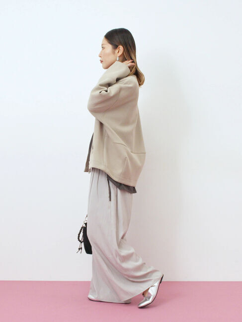 Samansa Mos2 blue「ダンボールクルーネックジャケット」|その他|