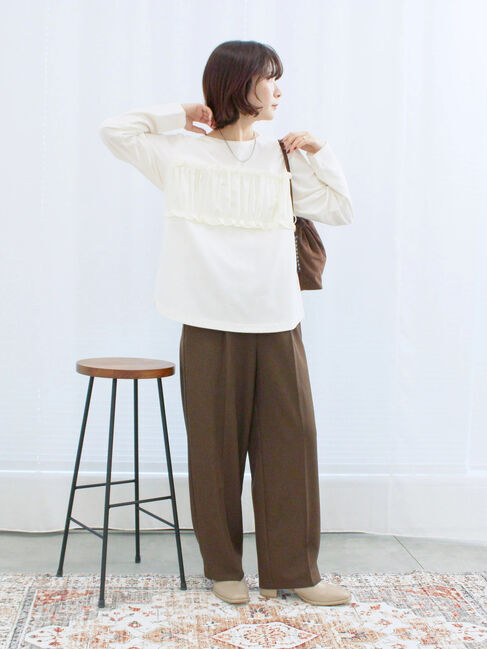 Samansa Mos2 blue「ビスチェドッキングカットソー」|Tシャツ・カットソー|