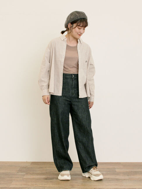 Samansa Mos2「ワンポイントロゴ刺繍シャツ」|シャツ・ブラウス|