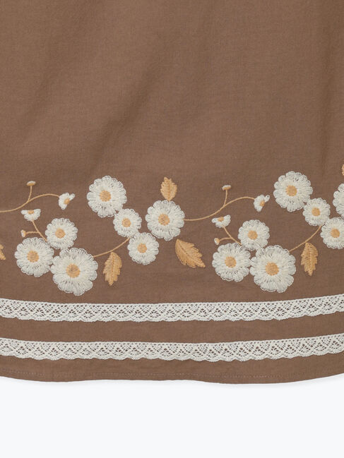 Samansa Mos2「【WEB限定】花柄刺繍ギャザースカート」|スカート|