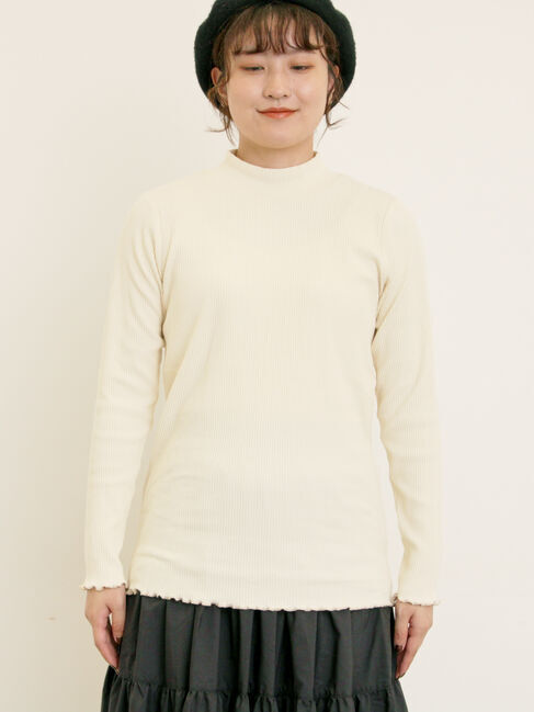 Samansa Mos2「リブハイネックインナー」|Tシャツ・カットソー|