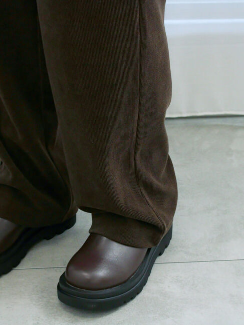 Samansa Mos2 blue「カットコールストレートパンツ」|その他|