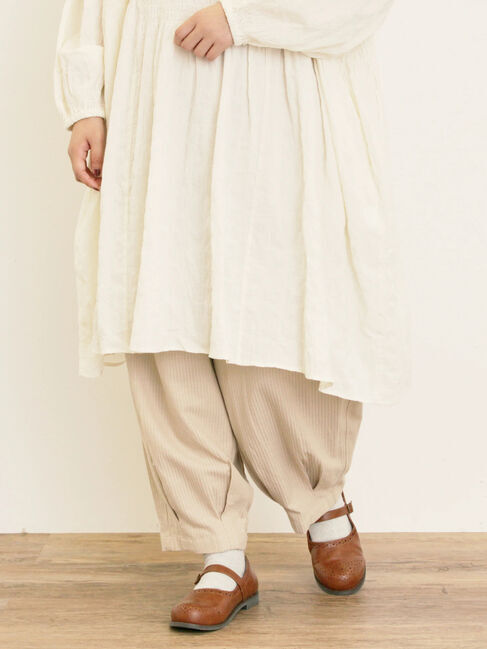 Samansa Mos2「ストライプツイル裾タックパンツ」|その他|