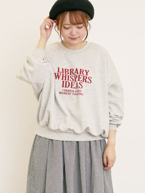 Samansa Mos2「プリントゆるスウェット」|Tシャツ・カットソー|