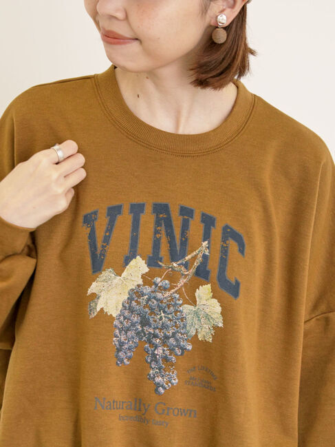 Samansa Mos2「プリントゆるスウェット」|Tシャツ・カットソー|