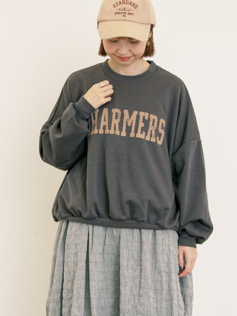 Samansa Mos2「プリントゆるスウェット」|Tシャツ・カットソー|