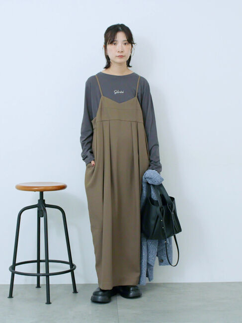 Samansa Mos2 blue「ワンポイント刺繍プルオーバー」|Tシャツ・カットソー|