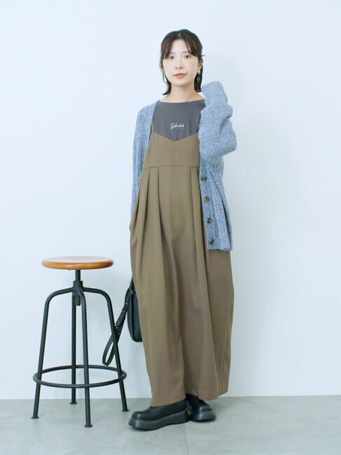 Samansa Mos2 blue「ワンポイント刺繍プルオーバー」|Tシャツ・カットソー|