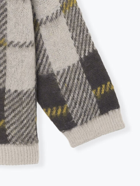 Samansa Mos2「シャギーチェック柄カーディガン」|カーディガン|