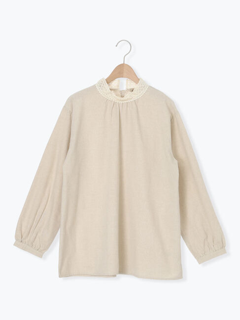 Samansa Mos2「【保温加工】襟レースブラウス」|シャツ・ブラウス|