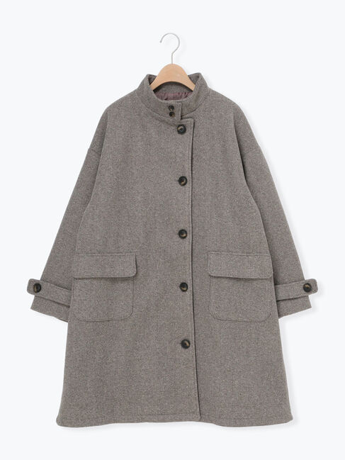 Samansa Mos2「ウールライクスタンドネックコート」|その他|