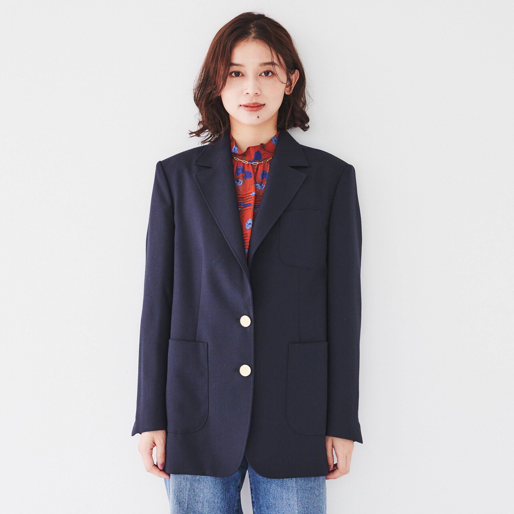 UNTITLED「【紺ブレ/セットアップ可能/テーラード】オックスブレザー」|テーラードジャケット|