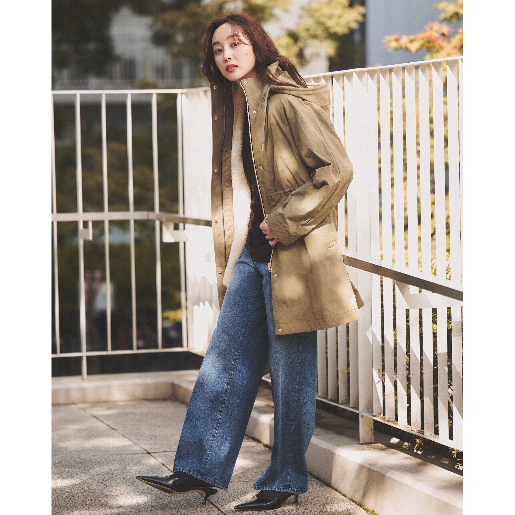 UNTITLED「【フード取り外し可/ロング丈】ボアライナー付きコート」|ミリタリー・モッズコート|